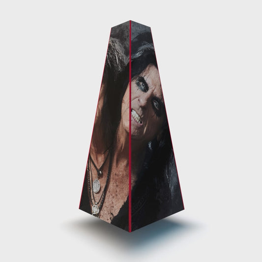XOUNTS 360-Grad Stereo Soundsystem mit Style Cover Cooper by Alice Cooper – markanter Design Lautsprecher mit ikonischem Porträt des Schock-Rockers für ein rebellisches, auffälliges Wohnambiente
