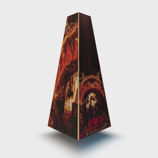 XOUNTS Soundsystem mit Slayer „Repentless“ Style Cover – intensives Metal-Artwork mit brennenden Gesichtern, Blut, Flammen und ikonischem Slayer-Logo.