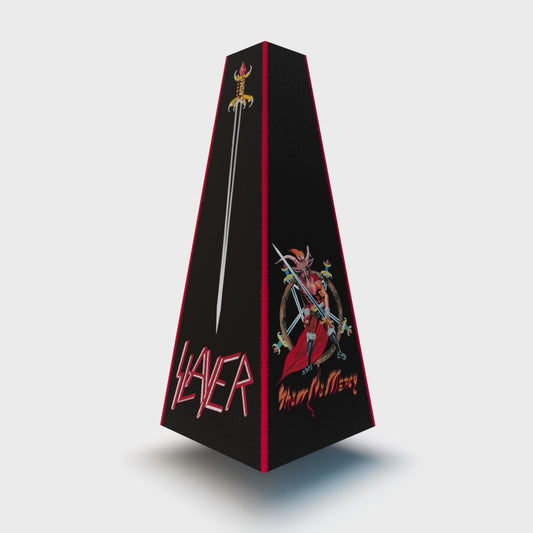 XOUNTS Soundsystem mit Slayer „Show No Mercy“ Style Cover – inspiriert vom legendären Debütalbum der Thrash-Metal-Pioniere Slayer mit ikonischem Sword-and-Demon Artwork.