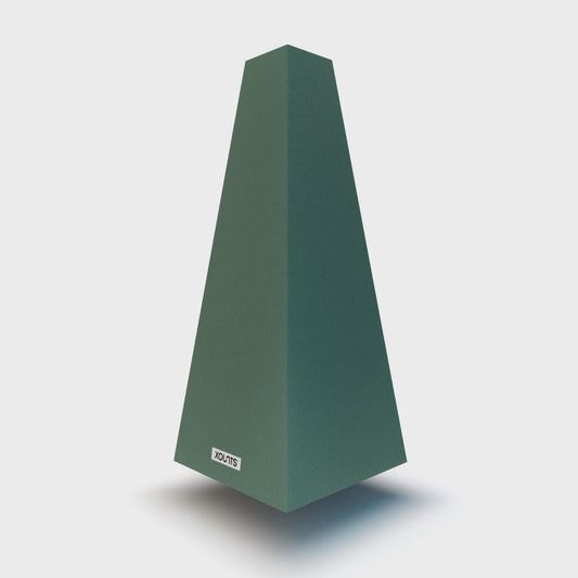 XOUNTS 360-Grad Stereo Soundsystem mit Style Cover Essential Forest – stilvoller Design Lautsprecher in sanftem Waldgrün für ein natürliches Wohnambiente und kraftvollen Rundumklang