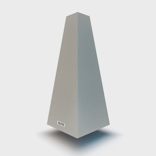 XOUNTS 360-Grad Stereo Soundsystem mit Style Cover Essential Wood – minimalistischer Design Lautsprecher in warmem Holzton für stilvolle Wohnräume und natürlichen Klanggenuss