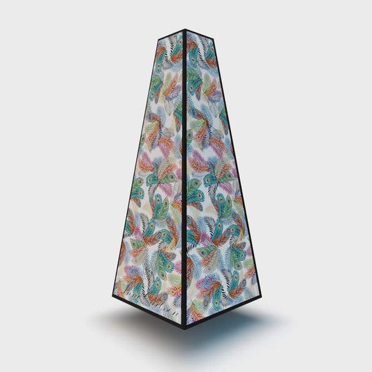 XOUNTS Soundsystem mit Style Cover Feather by Anni Carlsson – bunter Design Lautsprecher mit stilvollem Pfauenfeder-Motiv für ein farbenfrohes, individuelles Wohnambiente