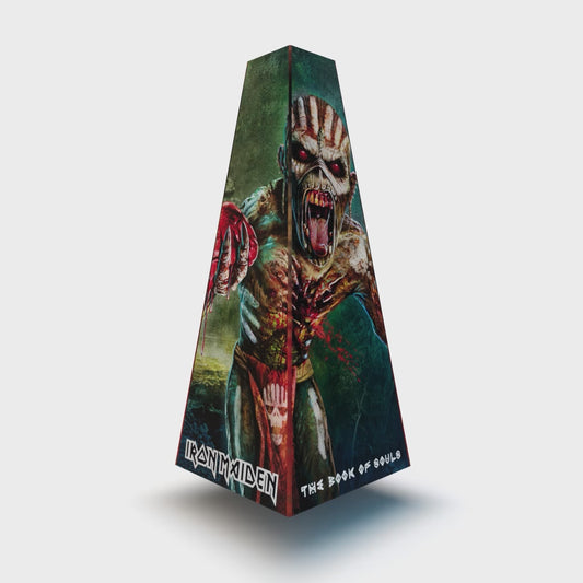 XOUNTS Soundsystem mit Iron Maiden „The Book of Souls“ Style Cover – episches Design mit Eddie im Soulreaper-Look, inspiriert vom legendären Iron-Maiden-Album.