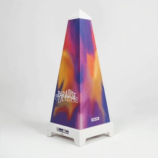 XOUNTS Soundsystem mit Abstract Style Cover Trippy Paradise in Weiß