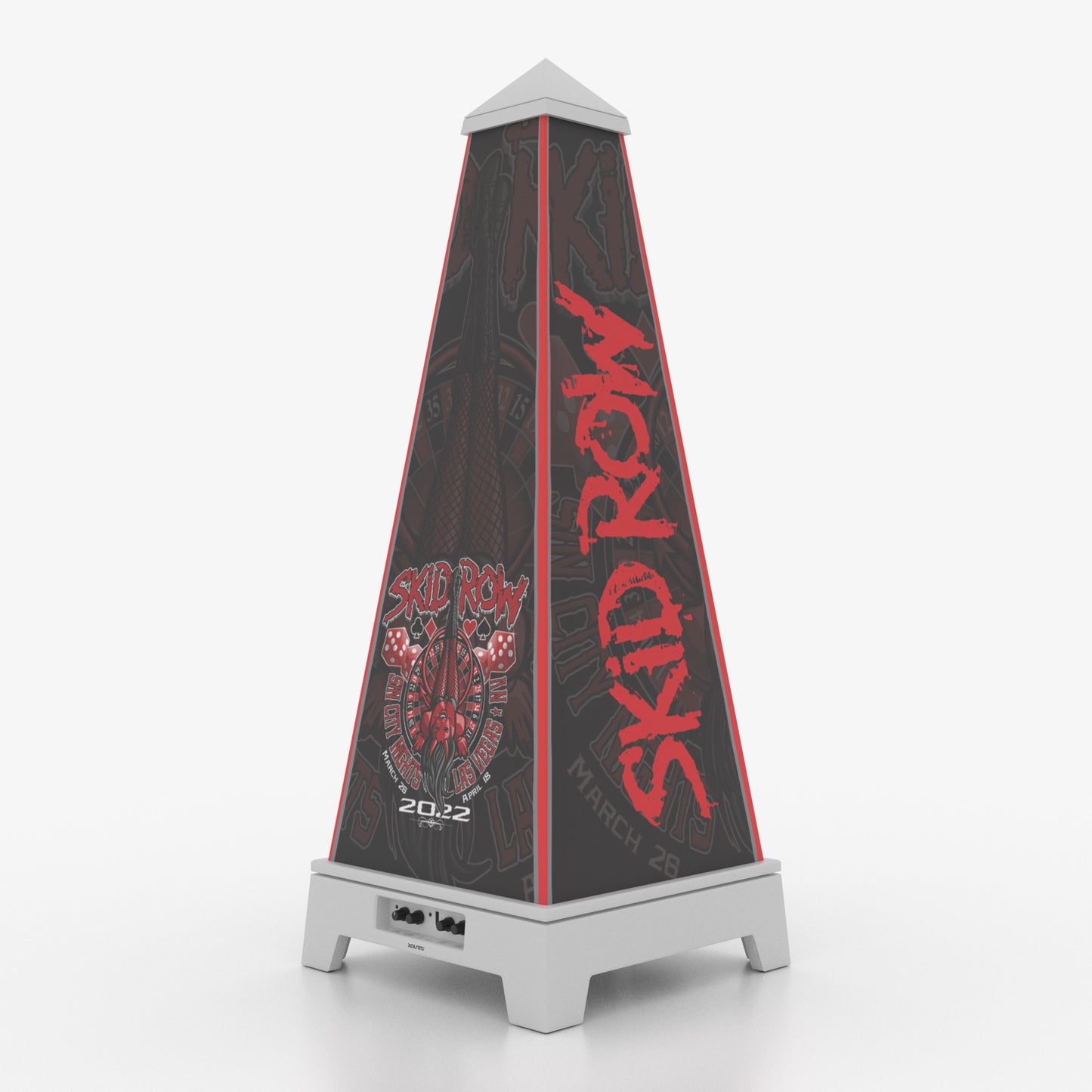 XOUNTS Soundsystem Weiß - Skid Row Edition – Sin City Style Cover – 360° Sound & Licht