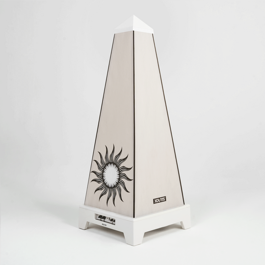 XOUNTS Soundsystem mit Sahara Sun Style Cover in Weiß – Abstract Collection