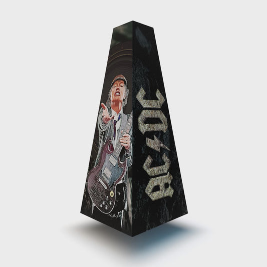 XOUNTS 360-Grad Stereo Soundsystem mit Style Cover AC/DC Guitar – eindrucksvoller Design Lautsprecher mit ikonischem Gitarrenmotiv und AC/DC Logo für echtes Rock-Feeling im Wohnambiente