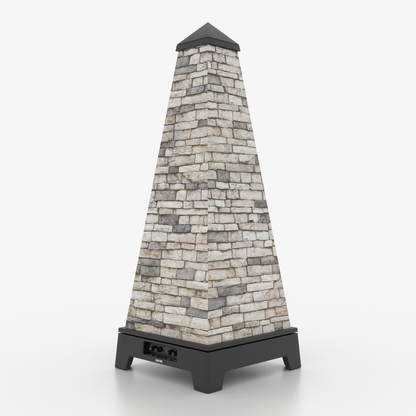 XOUNTS Soundsystem Black – Rock Style Cover mit Naturstein-Optik