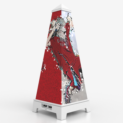 XOUNTS Soundsystem Sammy Hagar Edition – Red Rocker Style Cover in Weiß, energetic illustration design