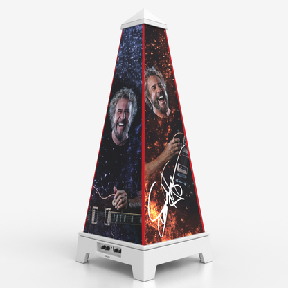 XOUNTS Soundsystem Sammy Hagar Edition – Space Style Cover in Weiß mit kontrastreichem Space-Artwork, Gitarrenmotiv und Sammy Hagars Signatur