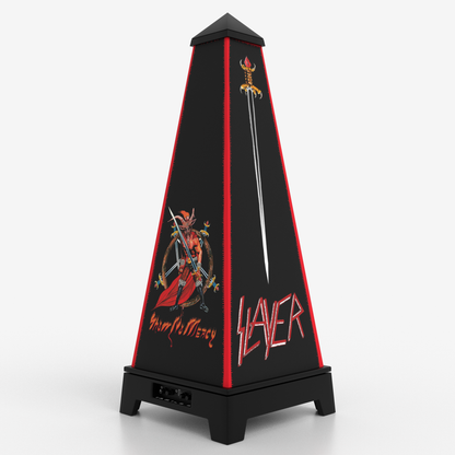 XOUNTS Soundsystem Slayer Edition – No Mercy Style Cover in Schwarz, 360° Sound, LED-Licht, offizielles Slayer Artwork