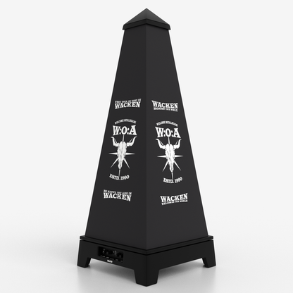 XOUNTS Soundsystem Wacken Edition – Wacken Tower Style Cover in Schwarz, 360° Sound und LED-Licht