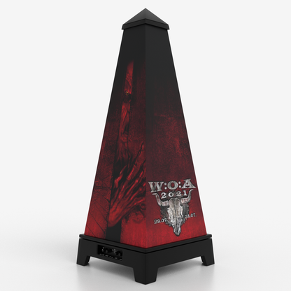 XOUNTS Soundsystem Wacken Edition – Zombie Style Cover Black mit W:O:A 2021 Artwork, rotes Horror-Design, 360° Sound und LED-Licht