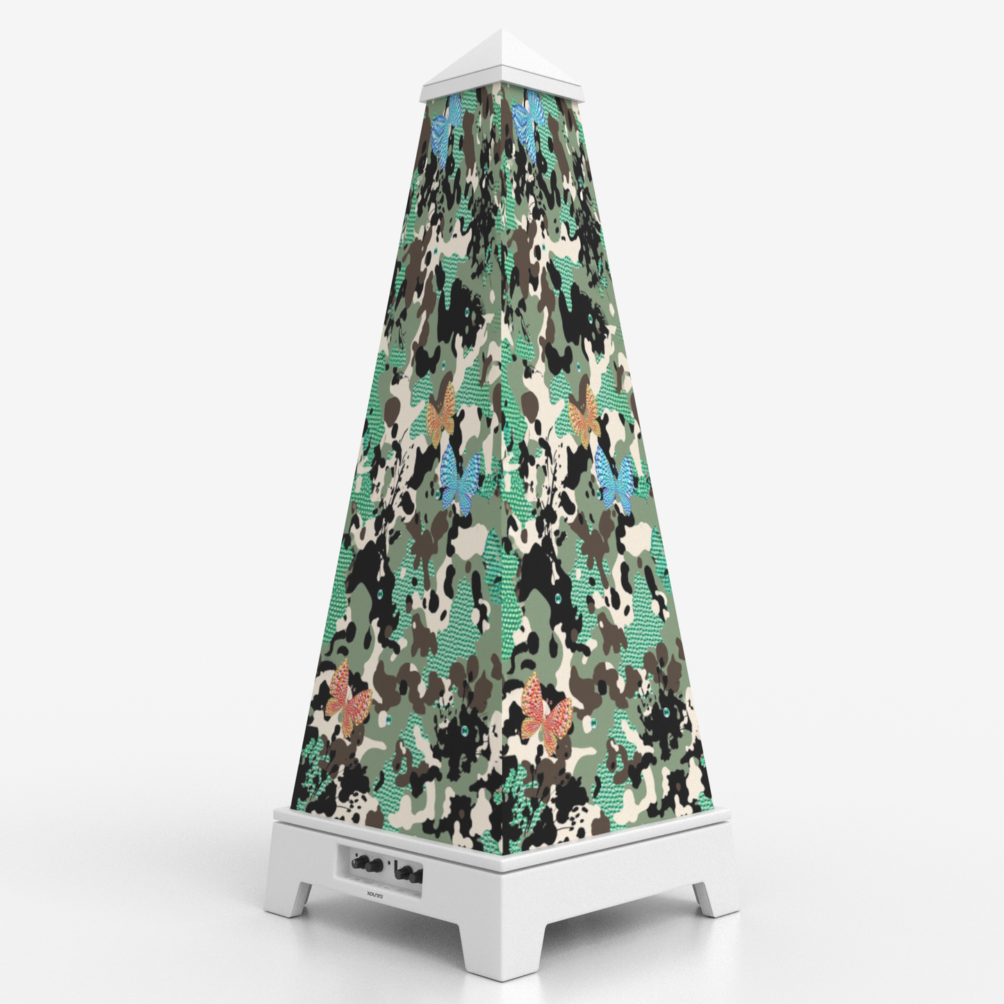 XOUNTS Soundsystem White – Anni Carlsson Edition – Camo Butterfly Style Cover