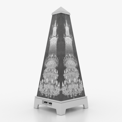 XOUNTS Soundsystem White – Classic Style – Chandelier Cover im Barock-/Kronleuchter-Design